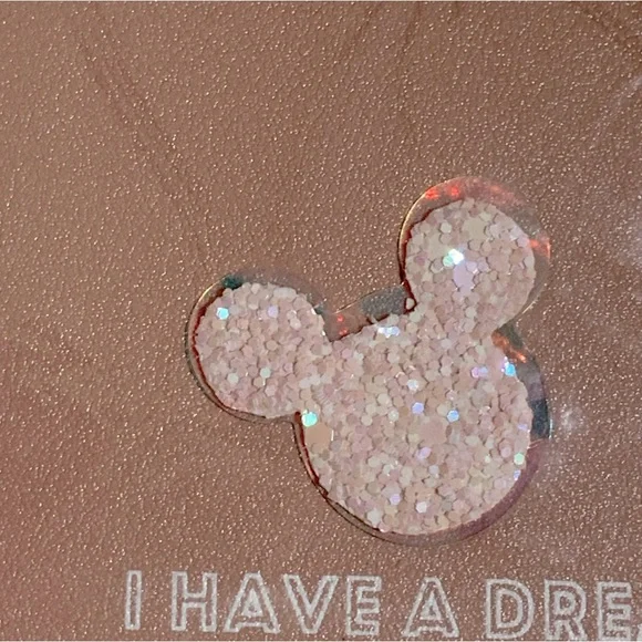 Minnie Mickey Mouse Wristlet Clutch  Convertible Long Wallet Dusty Pink - Picture 9 of 16